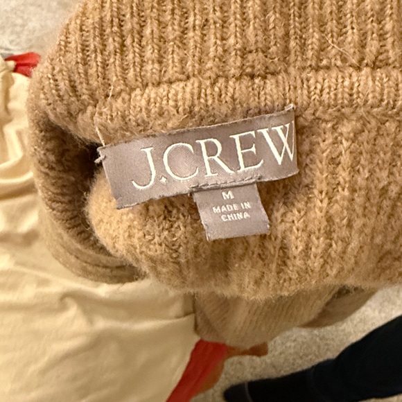 J. Crew Women's Tan Half-Zip Sweater - Picture 2 of 4